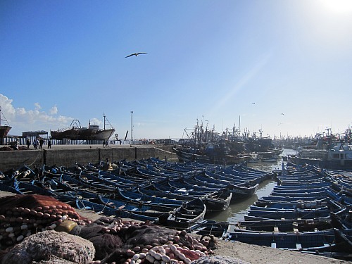 Essaouira
The harbour of Eassaouira. With its colorful, traditional fishing boats, the port of Essaouira is a tourist attraction.<br />
Tourism, Shipping/Harbour
